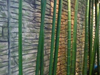 Grüne Bambusrohre als Dekoration